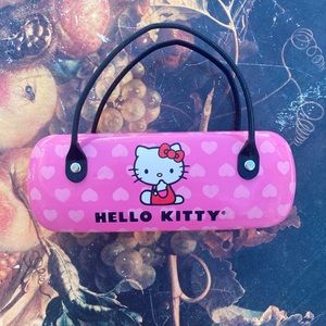 Hello Kitty girls glasses case with cute carry strap.